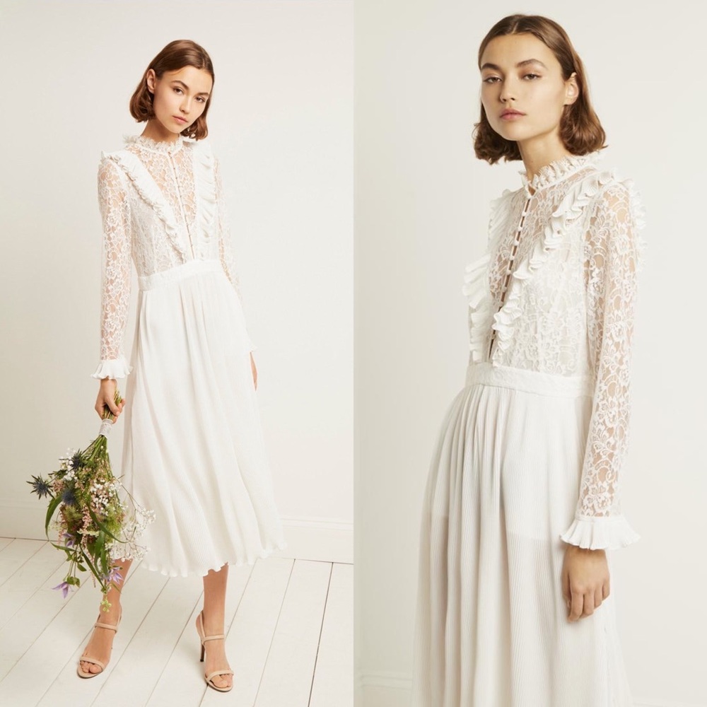 NWT French Connection Clandre Lace Jumpsuit, Summer White 6